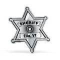 Sheriff Star Paper Lapel Sticker On Roll
